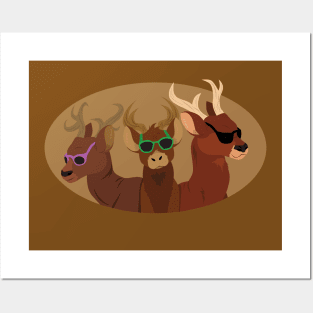 Deer Wearing Sunglasses Posters and Art